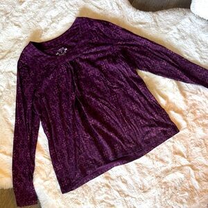 CLEARANCE SALE - Elegant Purple Floral Women's Blouse